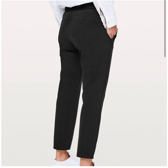 Lululemon Womens High Waist on the Fly Pants Stretch Pocket Running Black Size 6 - Picture 2 of 13